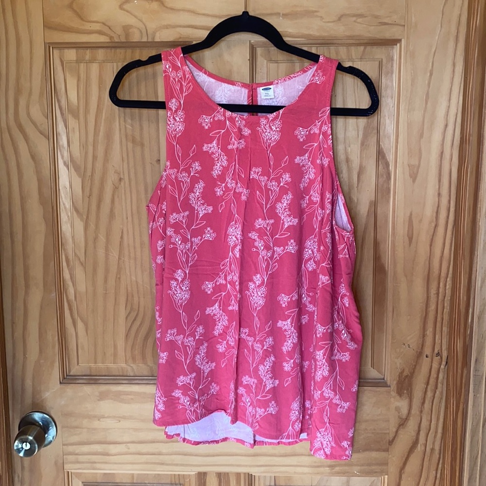 Pink floral tank